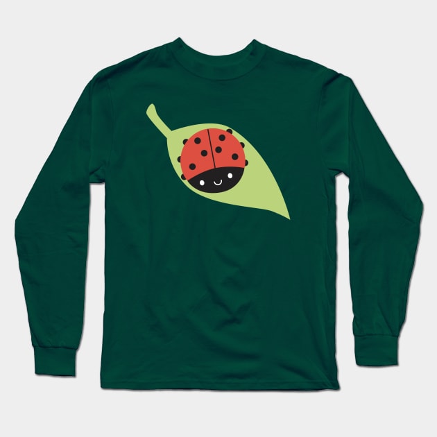 Kawaii Ladybird / Ladybug Long Sleeve T-Shirt by marcelinesmith